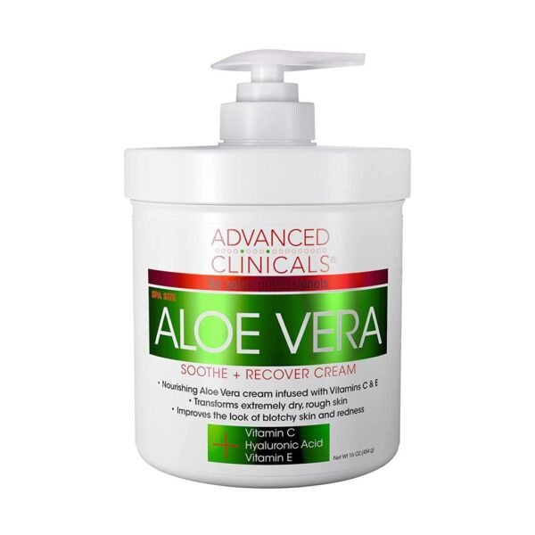 Advanced Clinicals Aloe Vera Soothe + Recover Cream 1lb