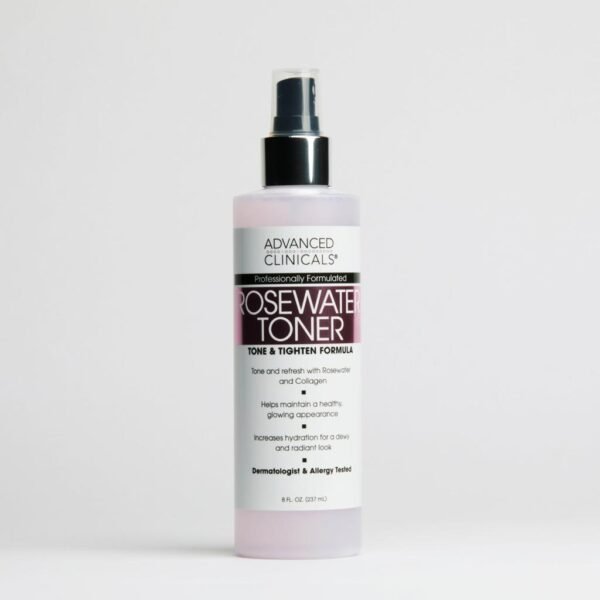 Advanced Clinicals Rosewater Toner – 8oz