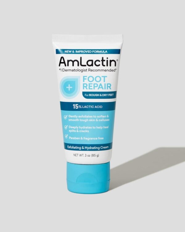 AmLactin Foot Repair 15% Lactic Acid Exfoliating + Hydrating AHA Cream – 85g