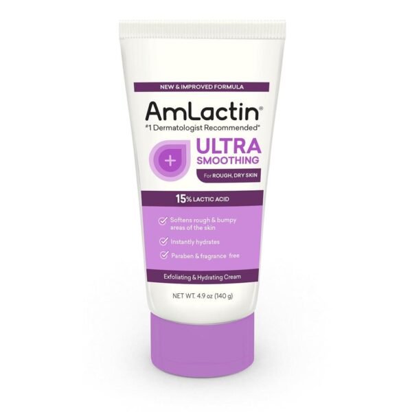 AmLactin Ultra Smoothing Exfoliating + Hydrating Cream (15% Lactic Acid) – 140g